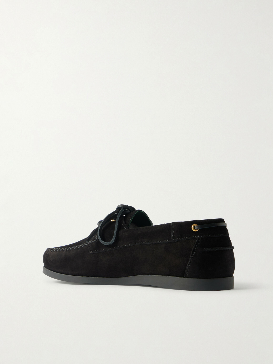 VINNY's - Boatman Suede Boat Shoes - Black