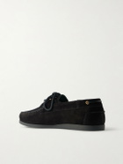 VINNY's - Boatman Suede Boat Shoes - Black