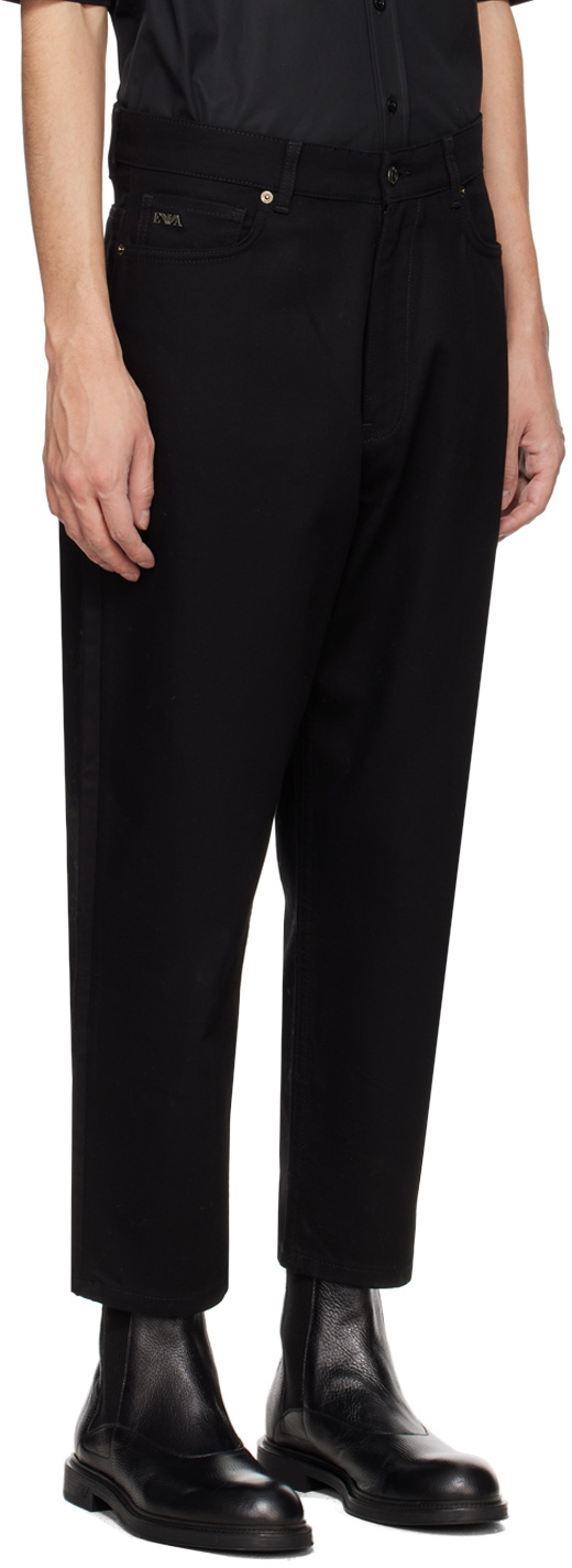 Emporio Armani Black Piped-trim Trousers, Brand Size 48 (Small) -  Walmart.com