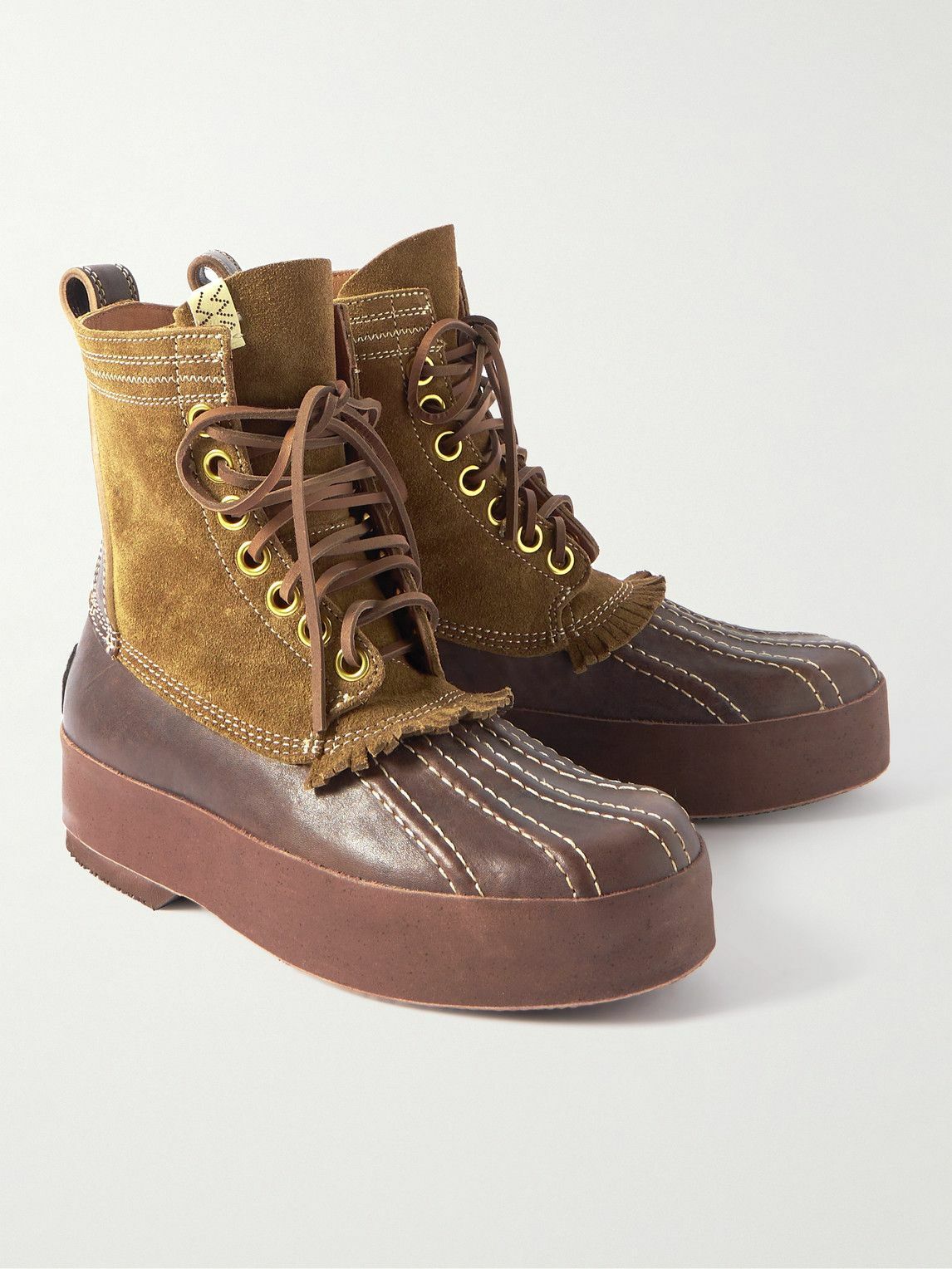 Visvim - Decoy Duck Leather and Suede Boots - Brown Visvim Visvim - Decoy Duck Leather and Suede Boots - Brown Visvim