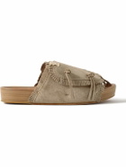 Visvim - Christo Shaman-Folk Fringed Suede Sandals - Neutrals