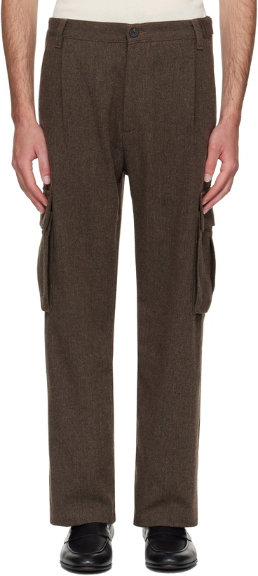 Photo: Hugo Brown Relaxed-Fit Wool Trousers