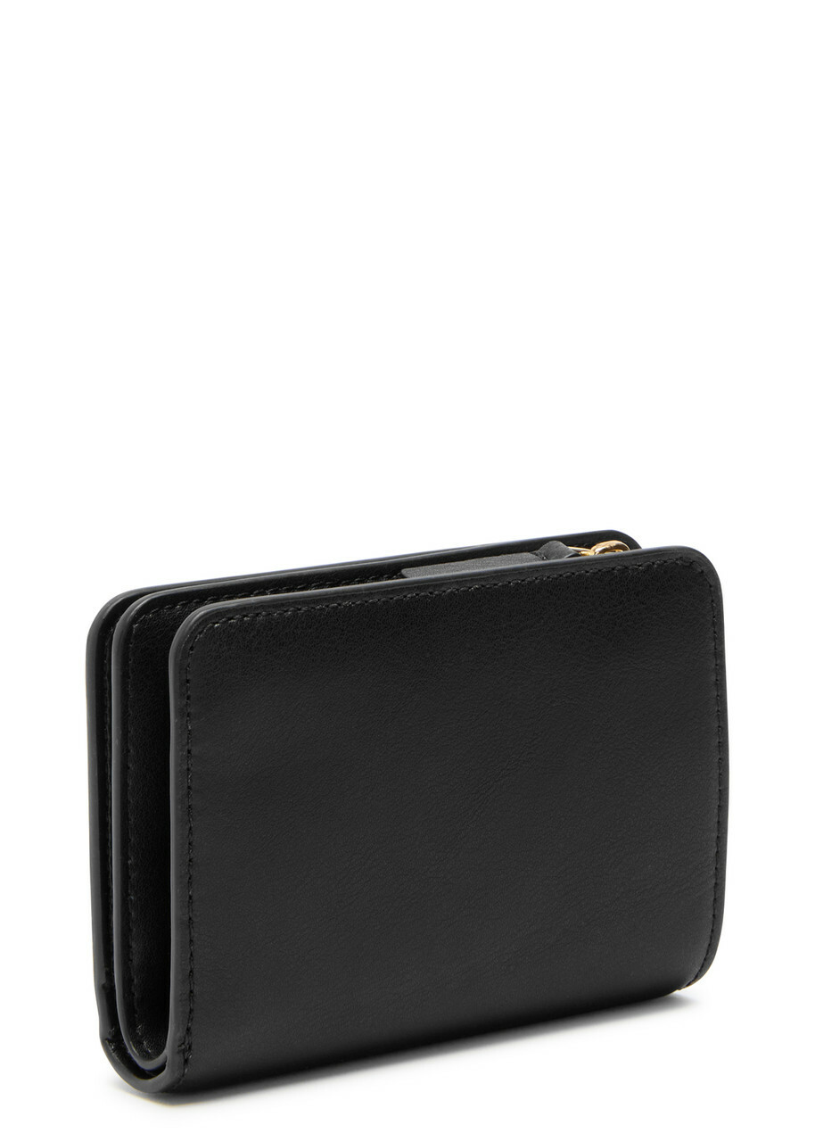 Marc Jacobs Designer Plaque Leather Wallet - Black - One Size