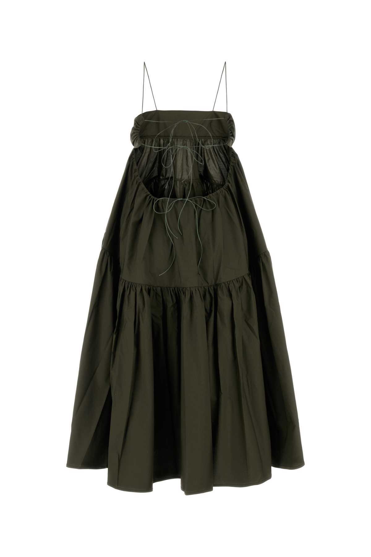 green emerald velvet dress Cecilie Bahnsen Primrose Cotton Dress Green Pre-owned
