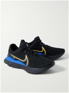 Nike Running - React Infinity Run 3 Rubber-Trimmed Flyknit Sneakers - Black