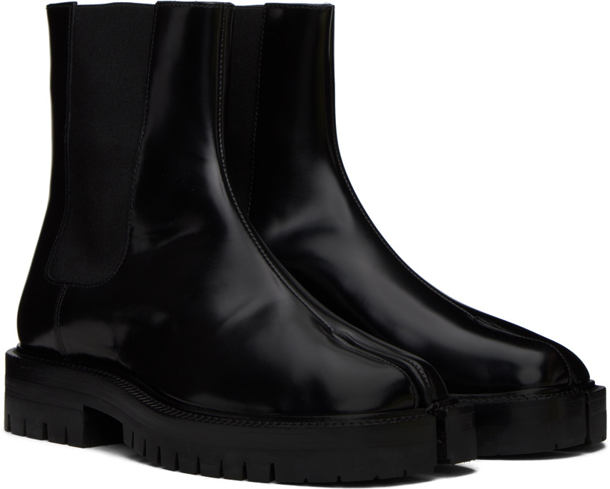Maison Margiela Black Tabi County Chelsea Boots