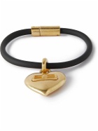 Balenciaga - Gold-Tone and Rubber Bracelet - Gold