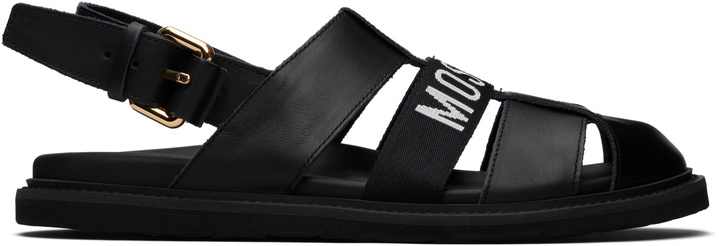 Photo: Moschino Black Calfskin Sandals