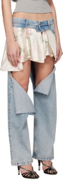 ALL-IN Blue Sliced Skirt Jeans