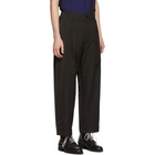 Issey Miyake Men Black Memory Grosgrain Trousers