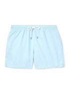 Ralph Lauren Purple label - Straight-Leg Mid-Length Logo-Embroidered Swim Shorts - Blue