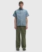Thisisneverthat Washed Denim S/S Shirt Blue Mens Shortsleefe