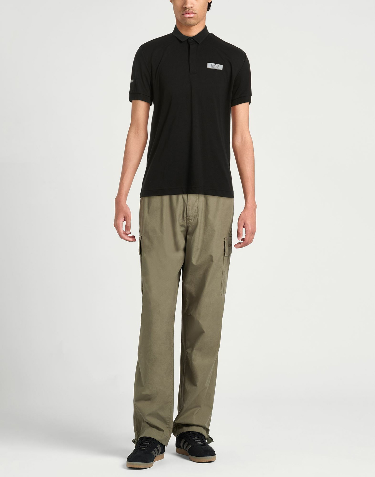Ea7 Mens Polo shirt in Black