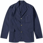 Beams Plus Men's 3B COOLMAX® Seersucker Blazer in Navy Solid