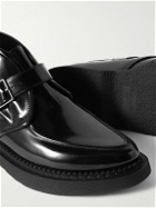 SAINT LAURENT - Teddy Polished-Leather Monk-Strap Boots - Black