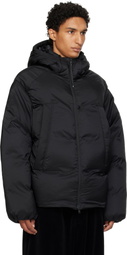Y-3 Black Hooded Puffer Down Jacket