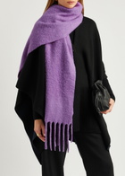 Vince Fringed Alpaca-blend Scarf - Purple - One Size