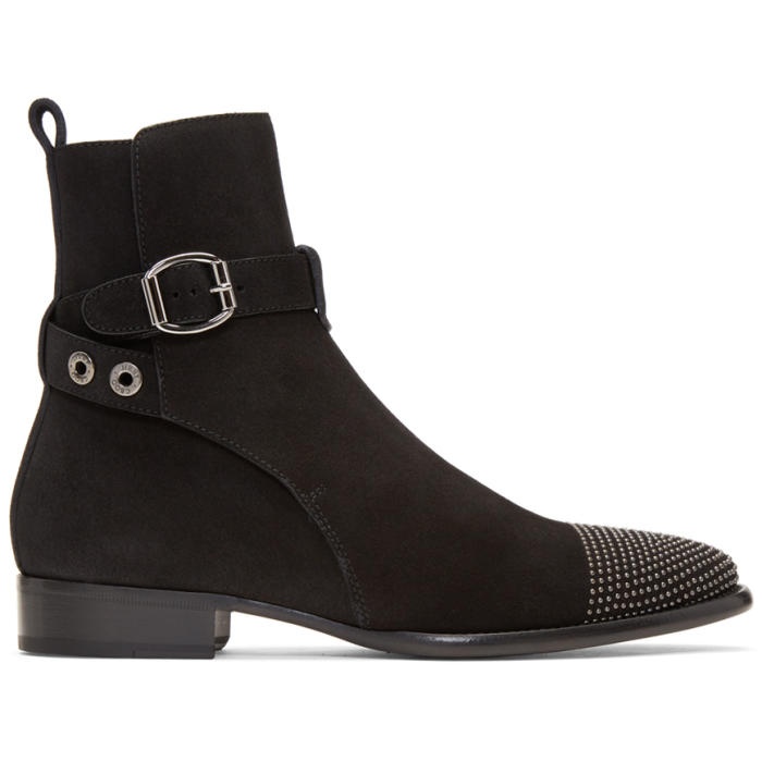 Photo: Jimmy Choo Black Suede Studded Holden Boots