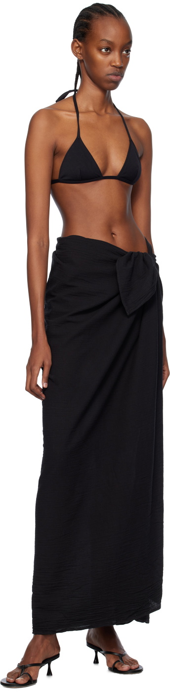 ÉTERNE Black Esme Maxi Cover Up