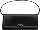 MACH & MACH Black Crystal Bow Baguette Bag