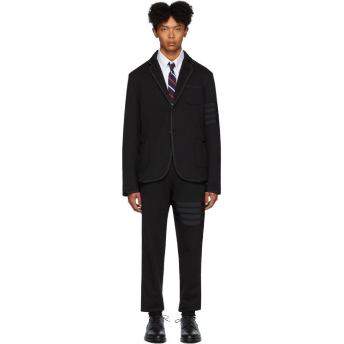 Photo: Thom Browne Black Loop Back 4-Bar Suit