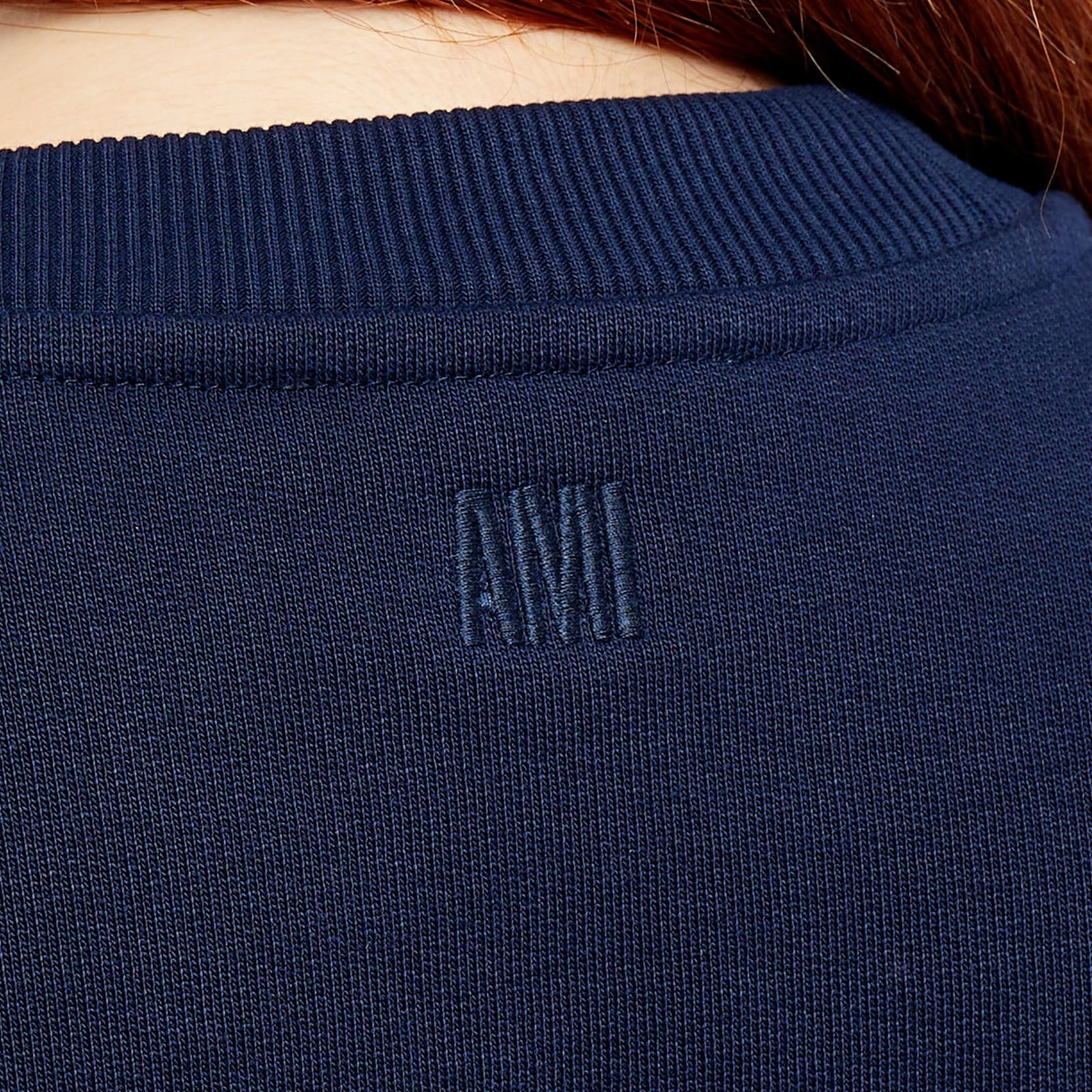 AMI Women's Paris Logo Sweat in Nautic Blue