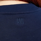 AMI Women's Paris Logo Sweat in Nautic Blue