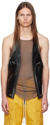 Rick Owens Black Bauhaus Leather Vest