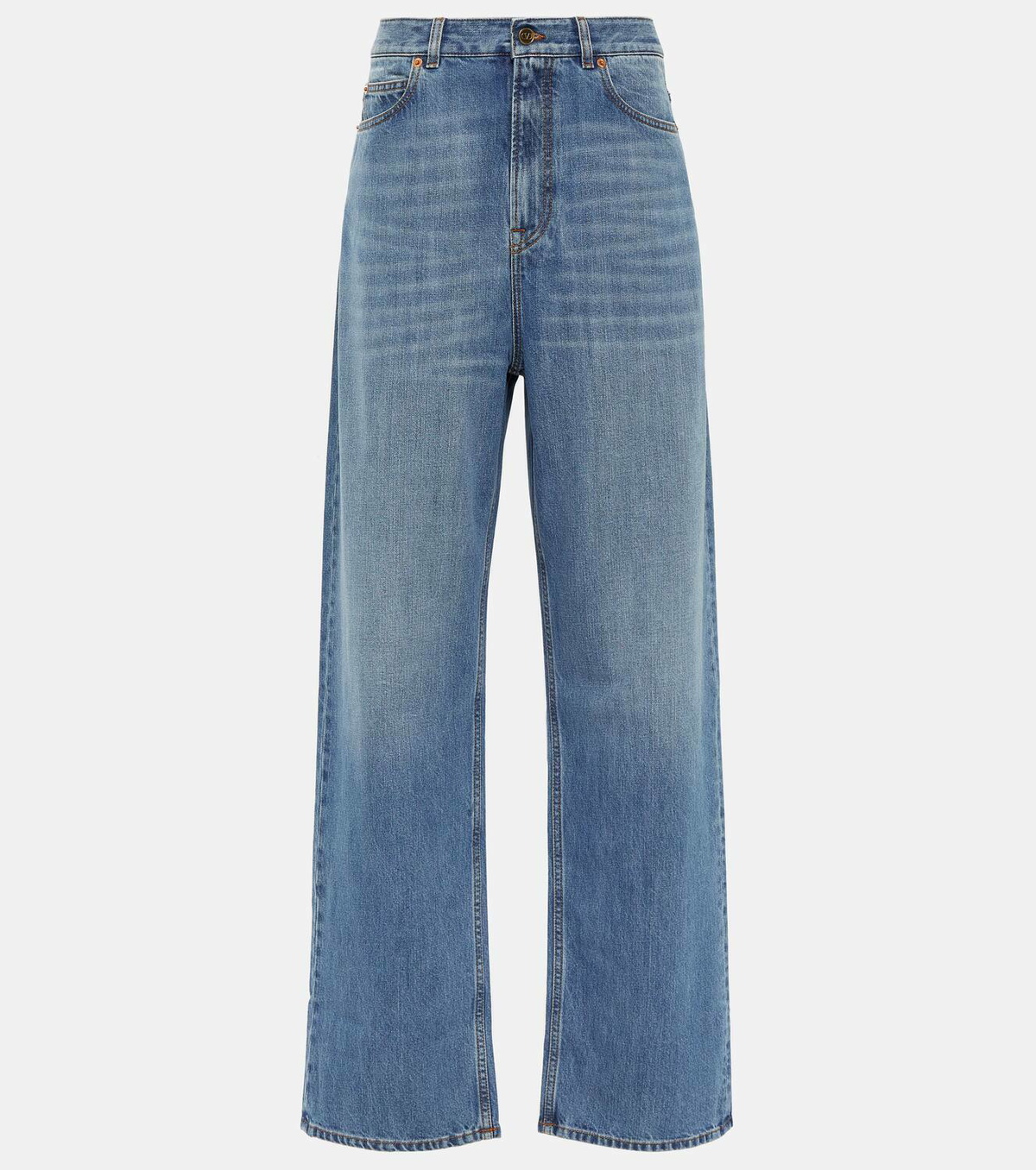 【Valentino】 High-riseワイドレッグジーンズ Valentino High-Rise Wide-Leg Jeans | endource