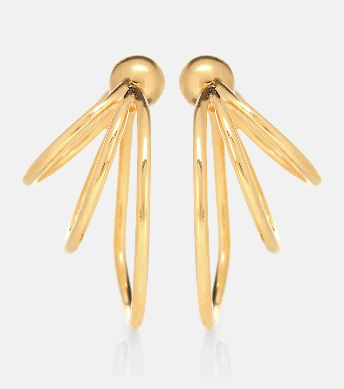 Sophie Buhai - Triple Layered Hoop 18kt gold-plated earrings