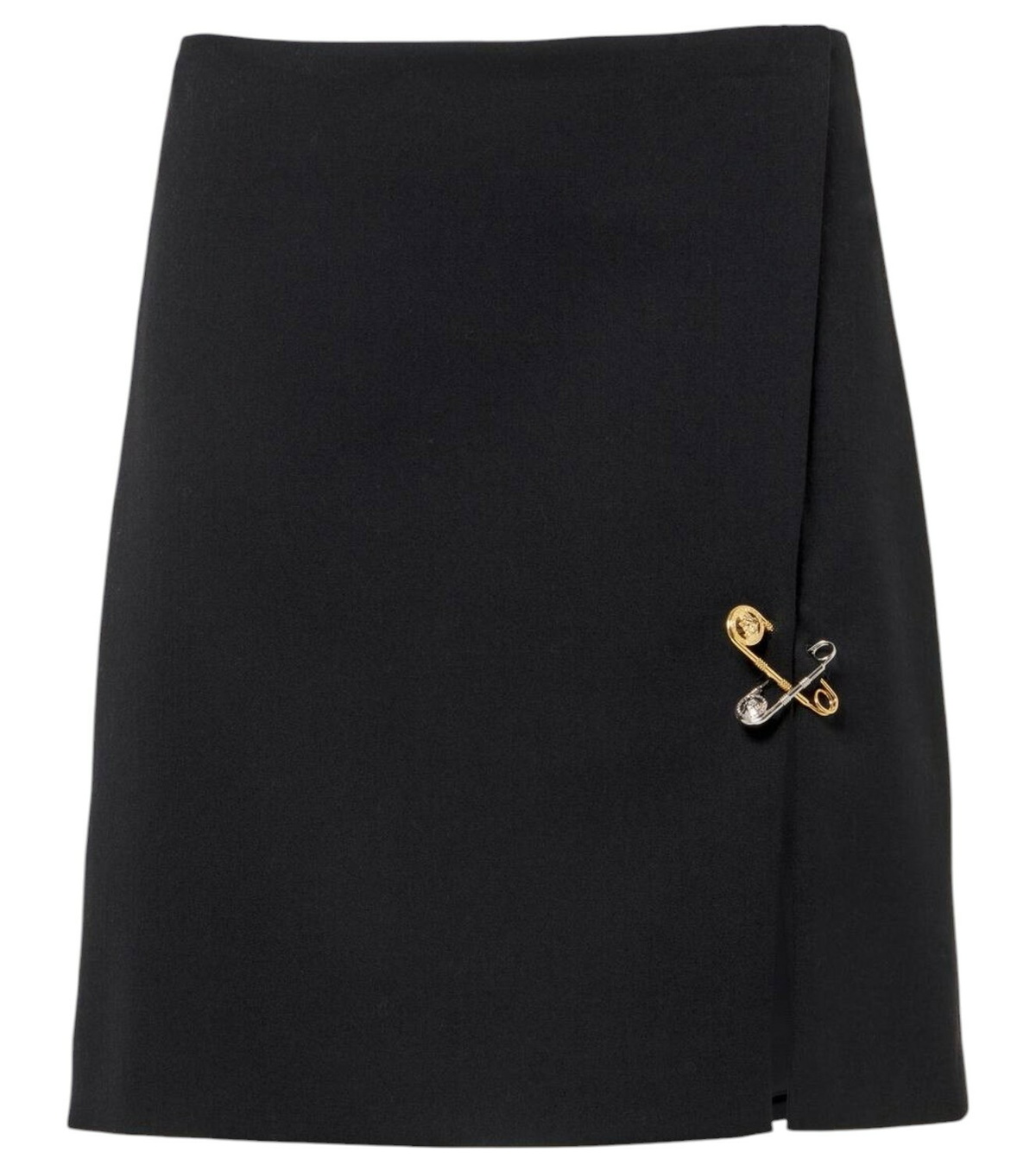 ミニスカート Versace Mini Skirt Safety Pin Versace Safety Pin wool miniskirt Versace