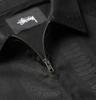 Stüssy - Bryan Snake-Print Jersey Blouson Jacket - Black