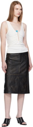 Christopher Esber White Crystal Pin Tank Top