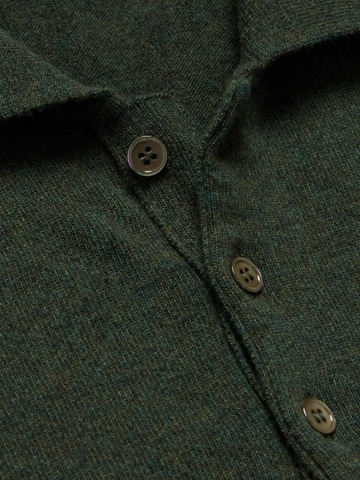 Kingsman - Wade Merino Wool and Cashmere-Blend Polo Shirt - Green