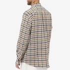 Foret Men's Drift Check Shirt in Ecru/Brown