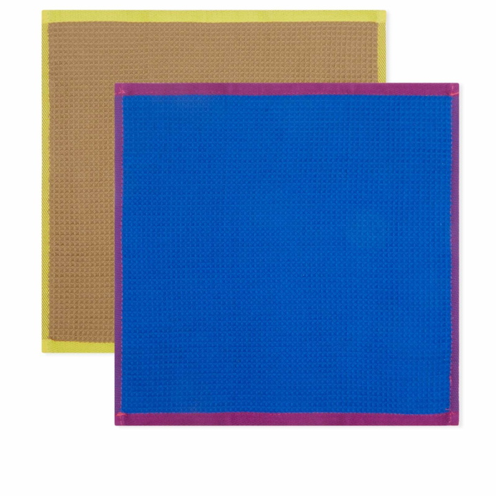 Photo: HAY Canteen Dish Cloth - Set of 2 in Blue/Beige 