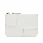 Comme des Garçons Wallet SA8100RH Reversed Hem Wallet in White 