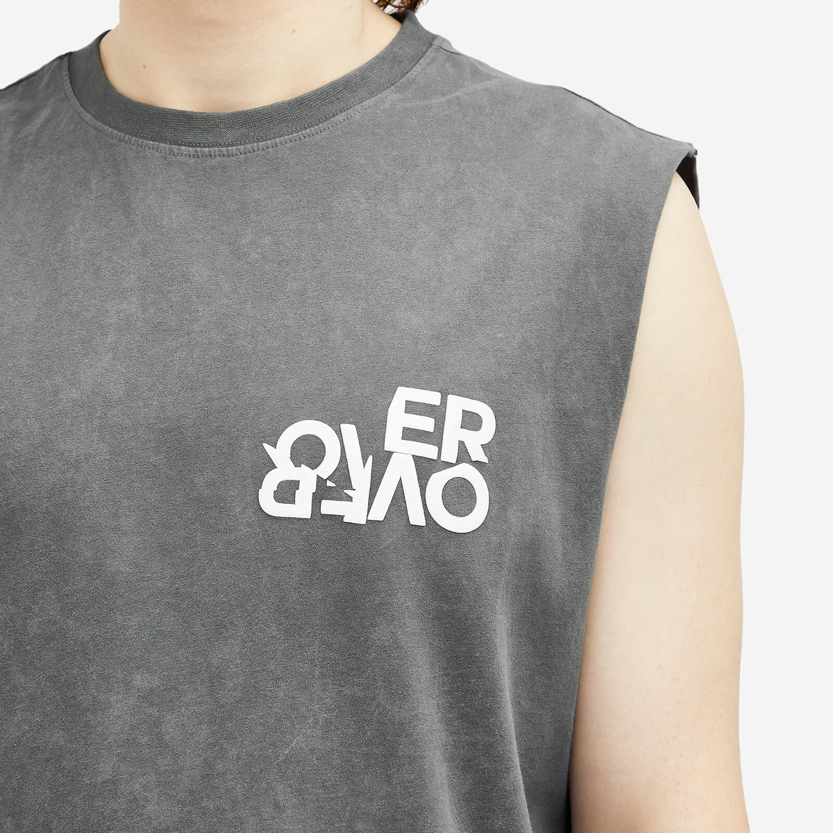 Over Over Men's Broken Records Easy Tank Top in Grey