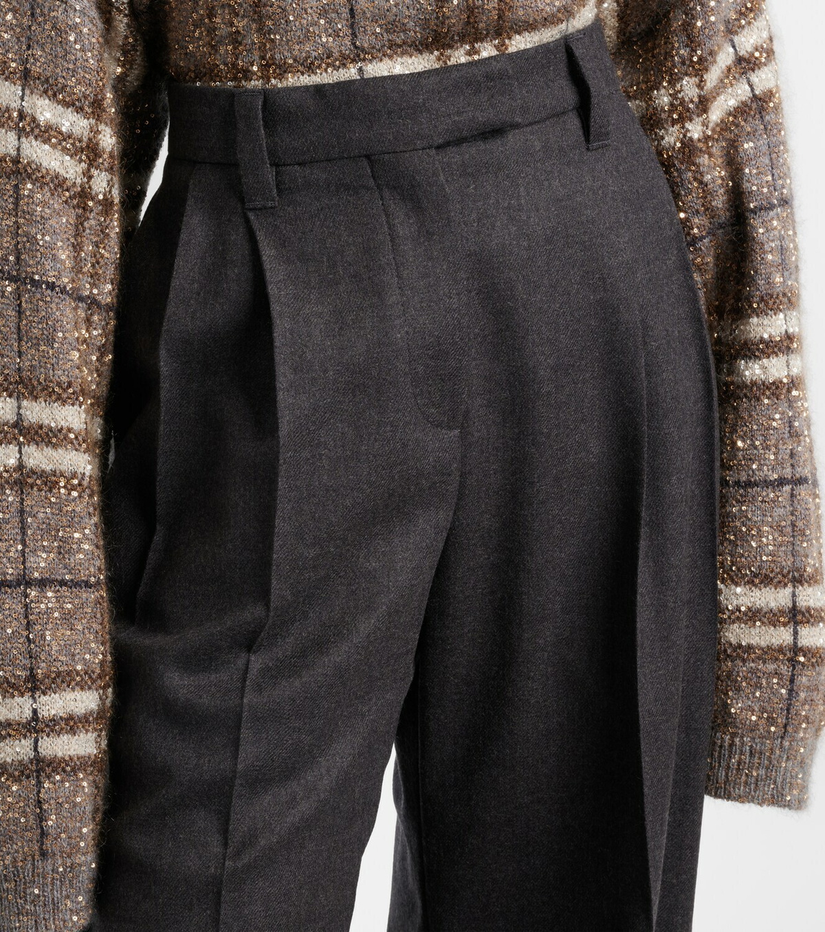 Brunello Cucinelli Virgin wool wide-leg pants