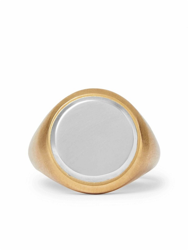 Photo: M. Cohen - 18-Karat Gold and Sterling Silver Signet Ring - Gold