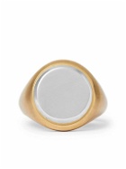 M. Cohen - 18-Karat Gold and Sterling Silver Signet Ring - Gold