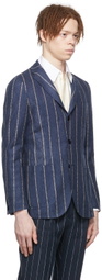 Ring Jacket Navy Stripe Blazer