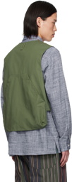 Engineered Garments Green Flap Pocket Vest