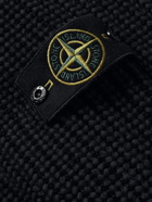 Stone Island - Logo-Appliquéd Cable-Knit Jacket with Detachable Padded Liner - Blue