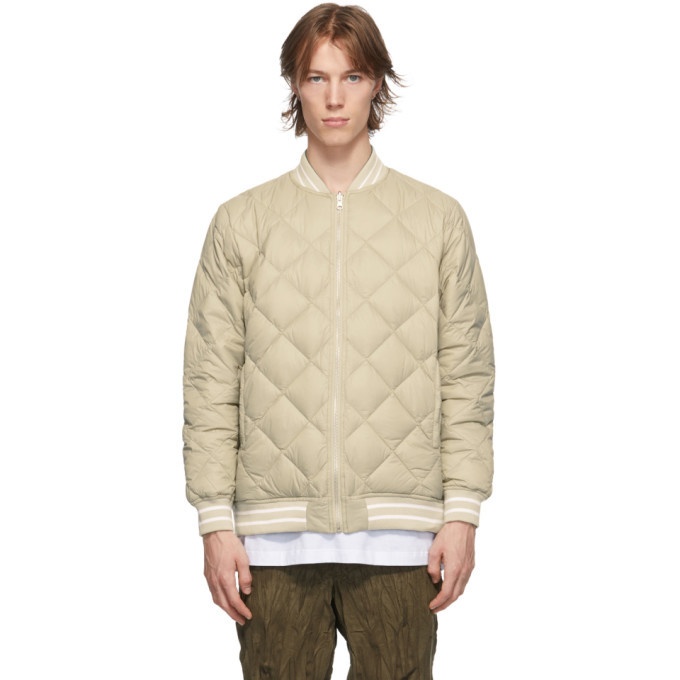 Photo: Taion Extra Reversible Beige Down City Bomber Jacket