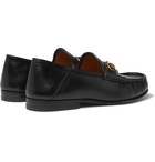 Gucci - Easy Roos Horsebit Collapsible-Heel Leather Loafers - Men - Black