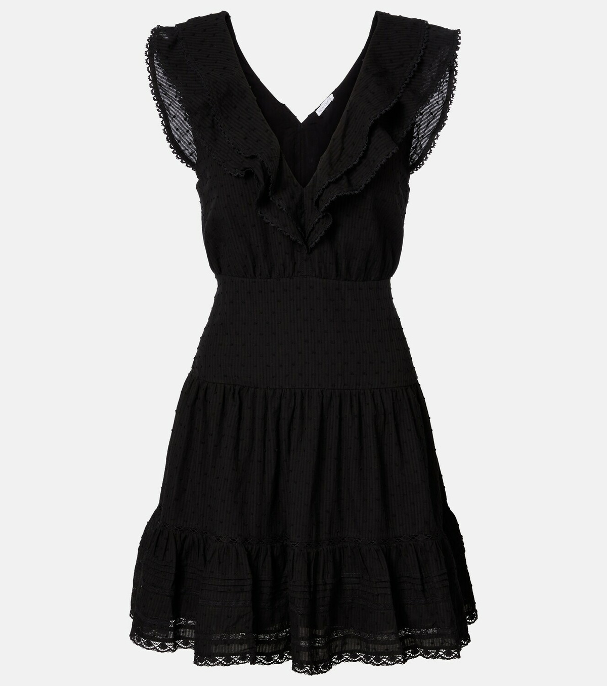 Poupette St Barth Della ruffled cotton minidress