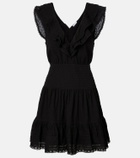 Poupette St Barth Della ruffled cotton minidress