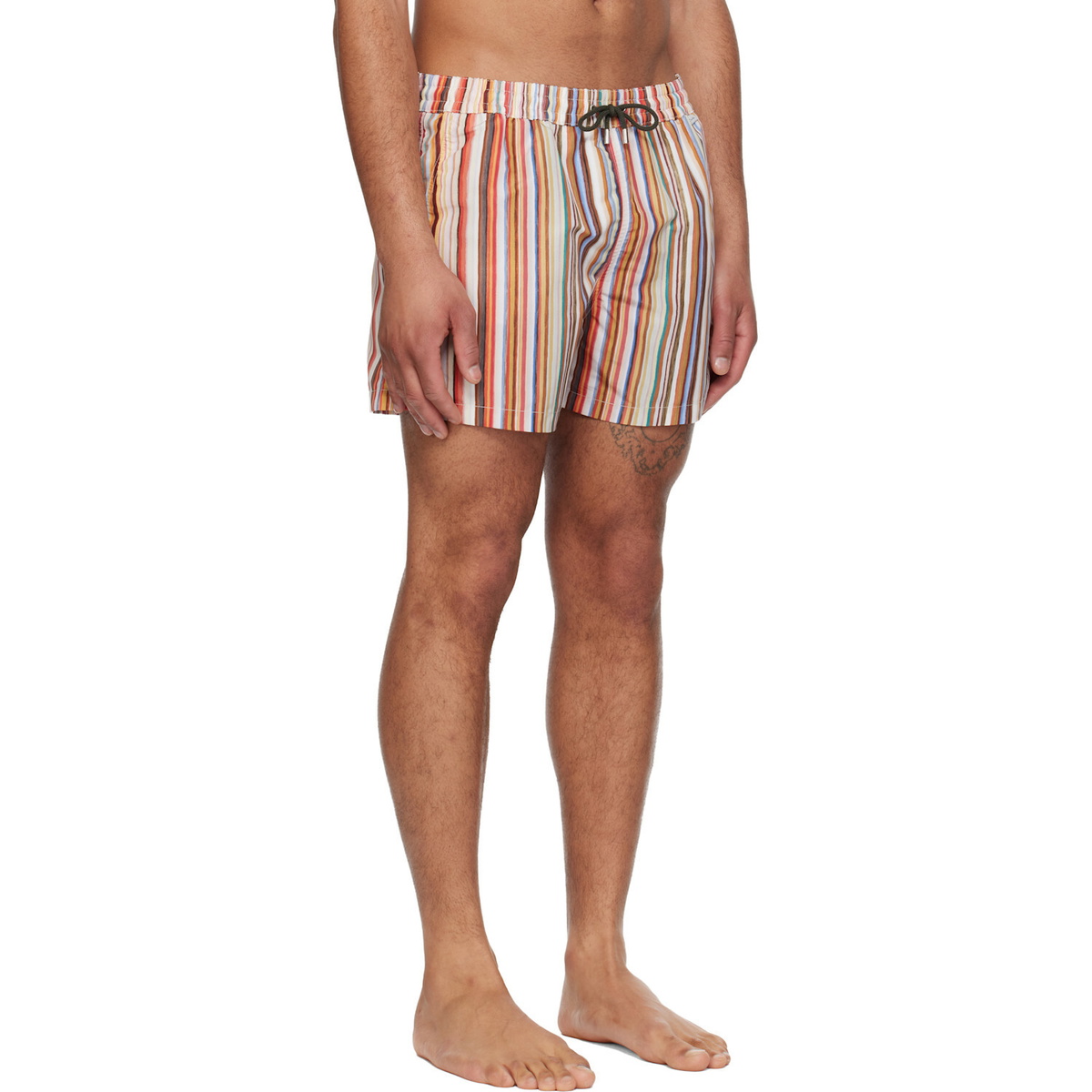 Paul Smith Multicolor 'Painted Signature Stripe' Swim Shorts
