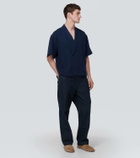 King & Tuckfield Denim wrap shirt